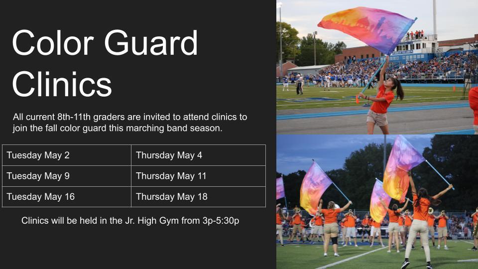 Color Guard Clinic list